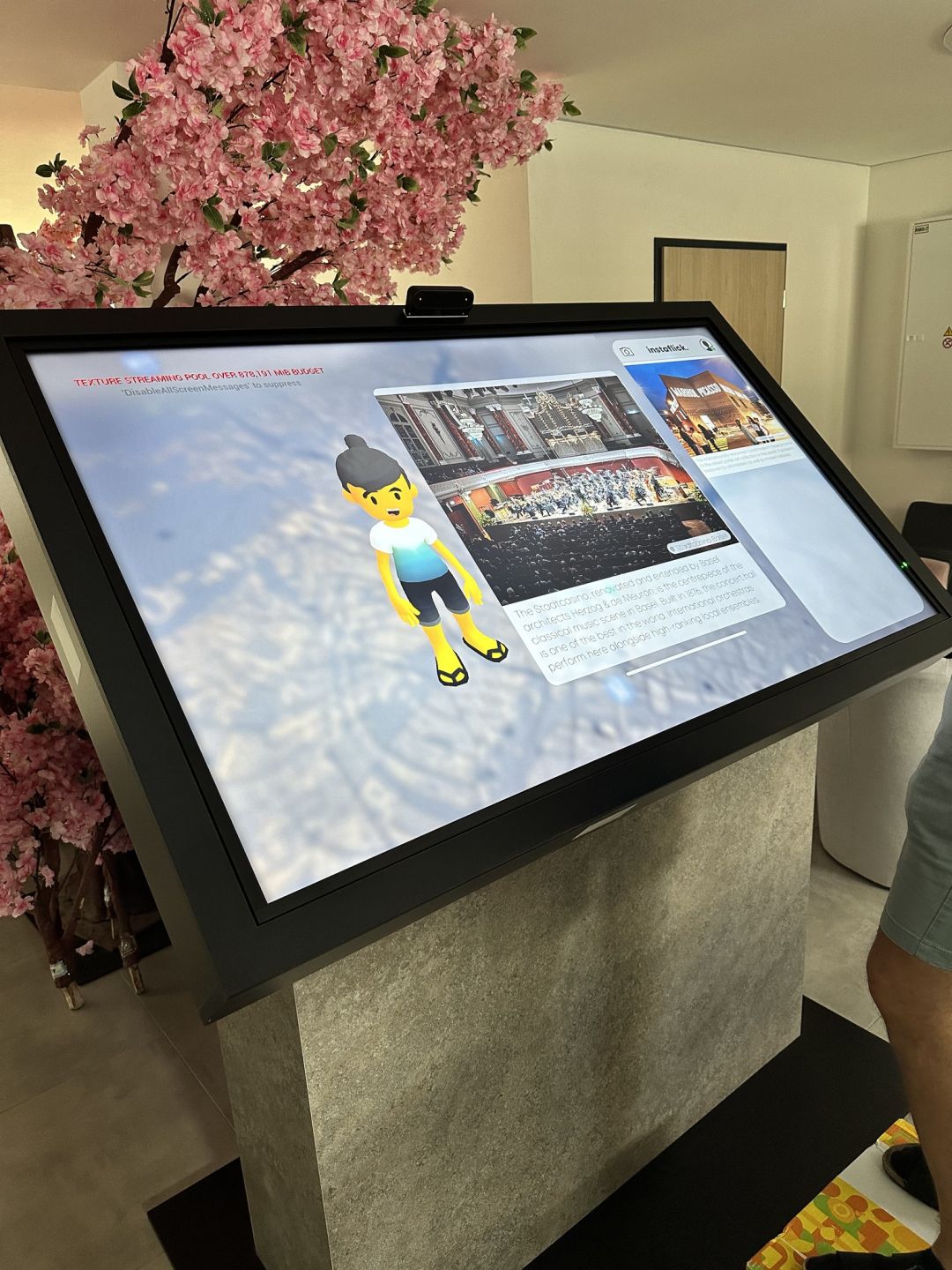 Interactive panel with custom made app