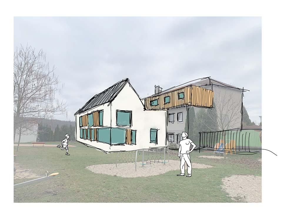 Architectural Study of the Elementary School and Kindergarten in Nové Bránice