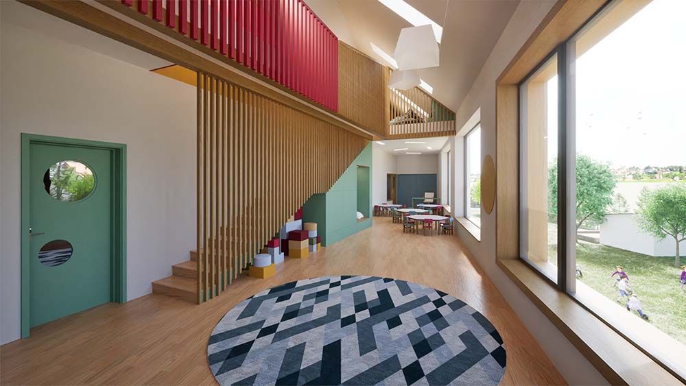 Architectural Study of the Elementary School and Kindergarten in Nové Bránice