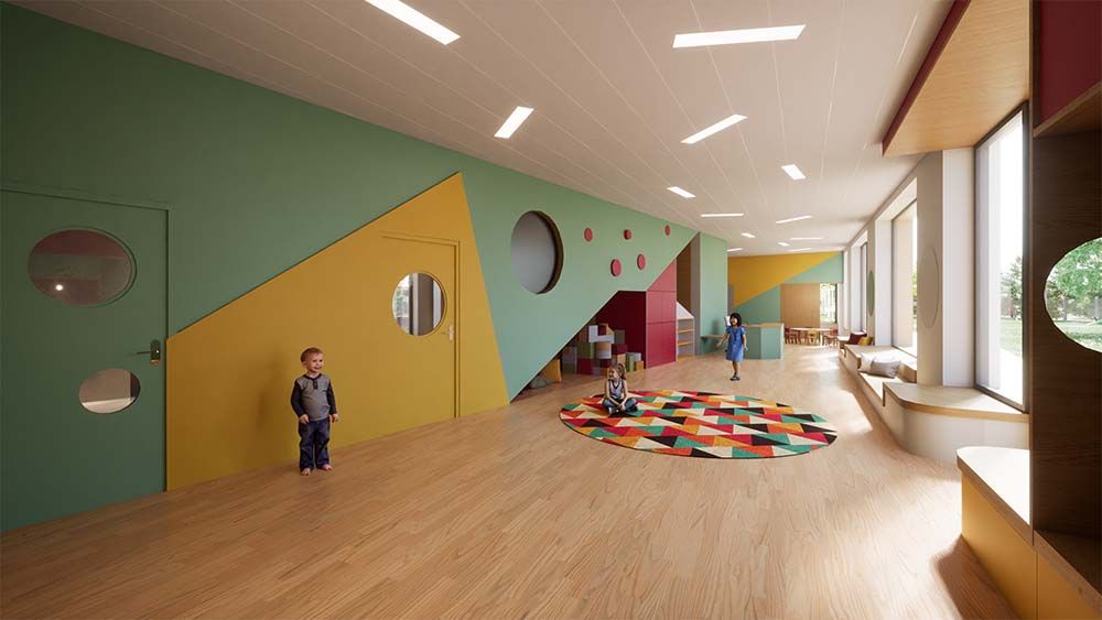 Architectural Study of the Elementary School and Kindergarten in Nové Bránice